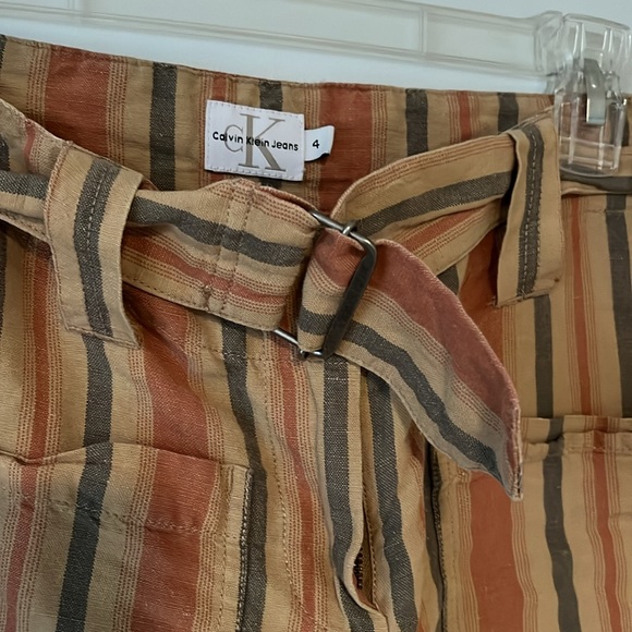Calvin Klein Summer Striped Pants Size 4 Lightweight - Picture 3 of 5